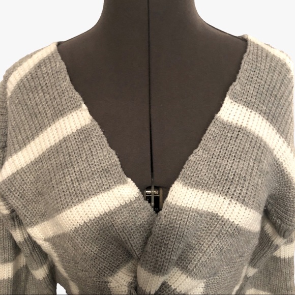 SHEIN Girls Twist Front Striped Sweater Size 11/12Y - Picture 5 of 11